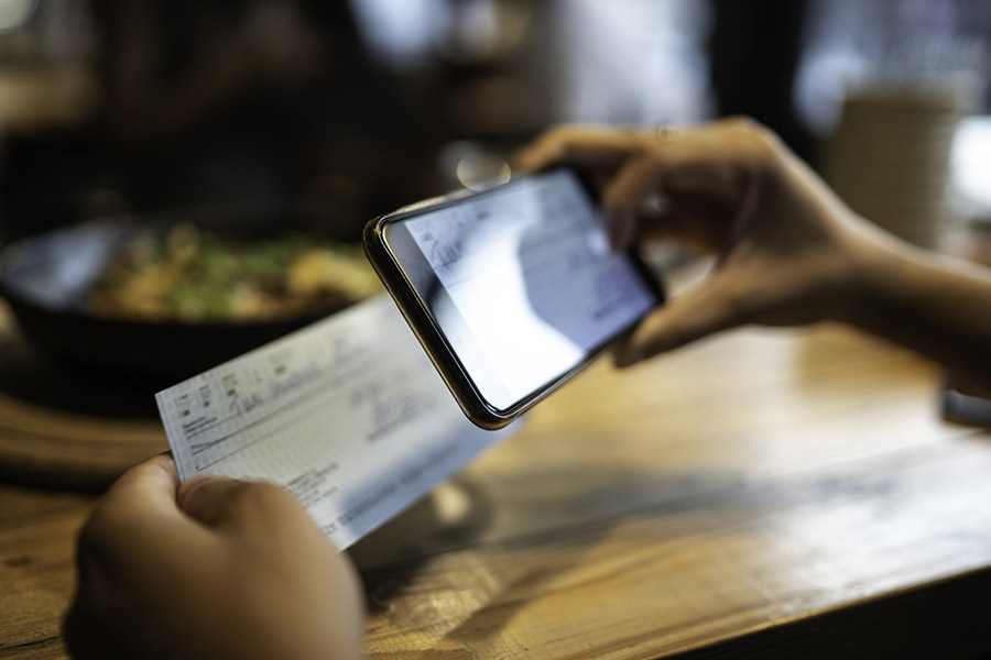 mobile capture of check with phone