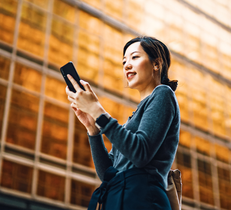 woman on phone
