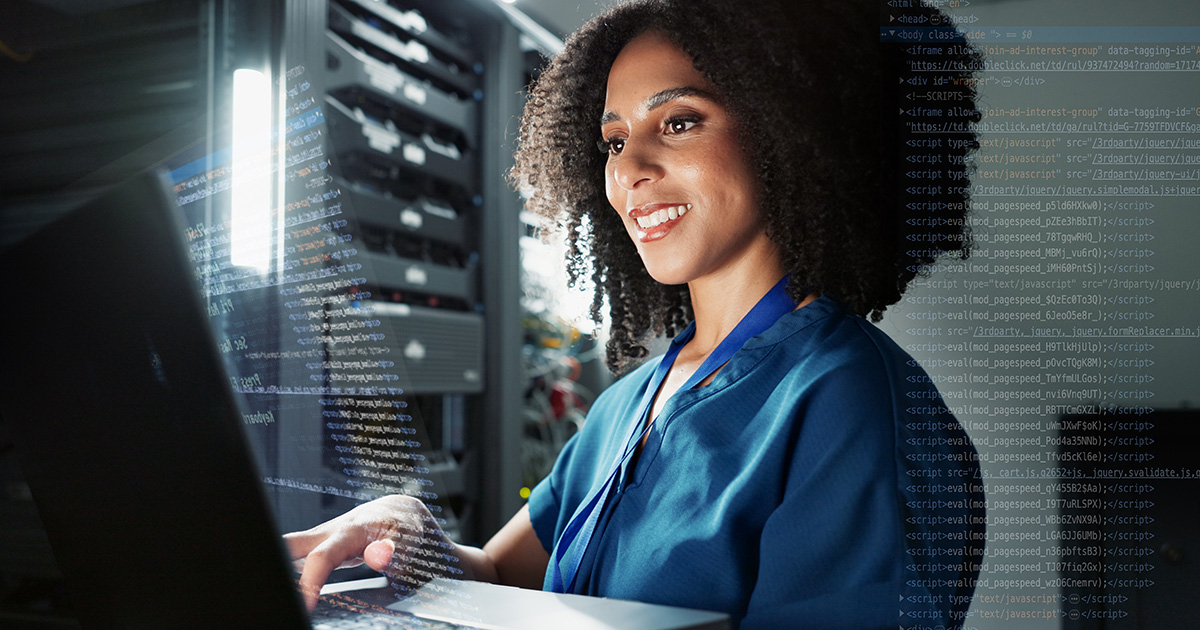 woman staring at laptop