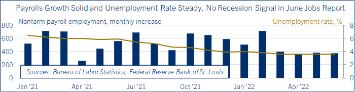 Payrolls Growth Solid Economic Chart - July 2022