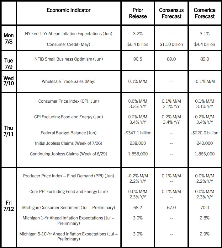 The Week Ahead, July 8, 2024 The Week Ahead, July 8, 2024